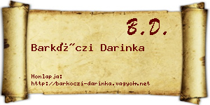 Barkóczi Darinka névjegykártya